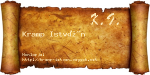 Kramp István névjegykártya